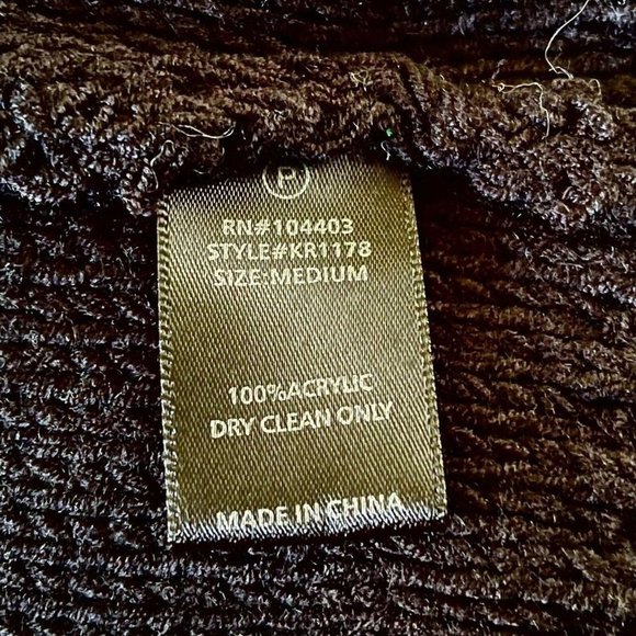 J.O.A. Sweater‎ Womens Medium Black Fringe Open Knit Long Sleeve Crew Neck Party - Picture 5 of 6